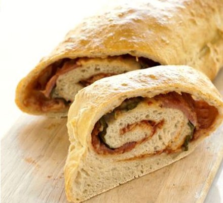 Ham & tomato Stromboli recipe 