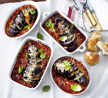 Roast aubergine parmigiana recipe 