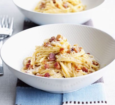 Spaghetti carbonara no cream 
