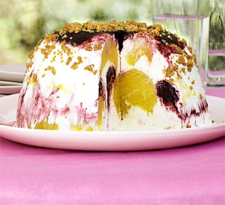 Mango, lime & blackberry bombe recipe 