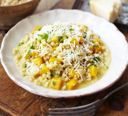 Creamy barley & squash risotto recipe 