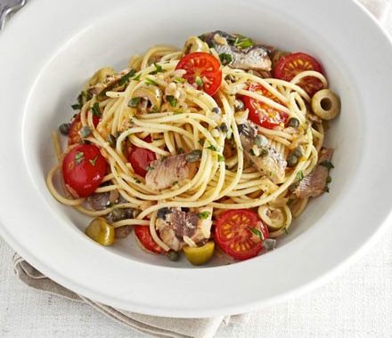 Sardine storecupboard spaghetti recipe