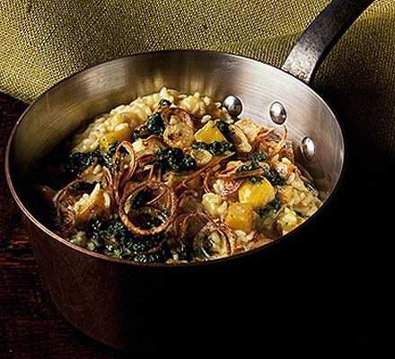 Garlicky pumpkin risotto recipe 