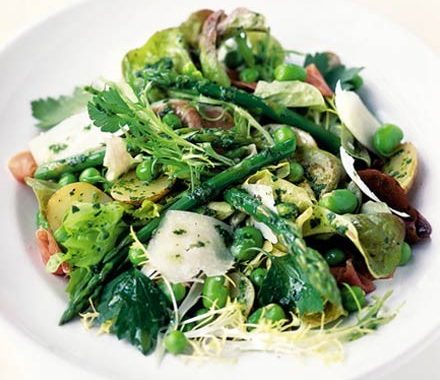 Spring salad with watercress dressing  recipe