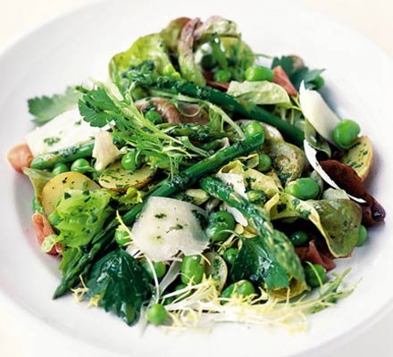 Spring salad with watercress dressing  recipe 