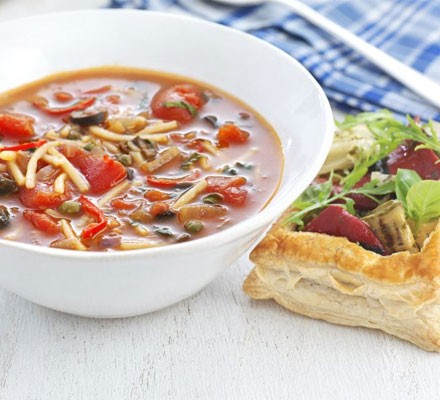 Spicy pasta soup recipe 