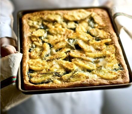 Potato, Taleggio & spinach tart recipe