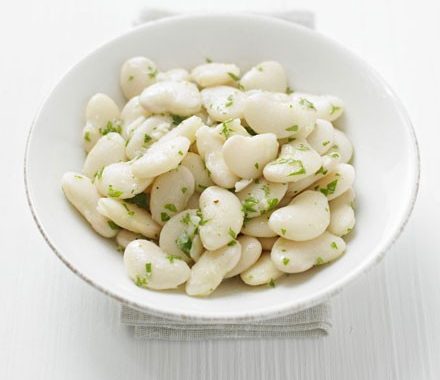 Hot butter bean salad with lemon recipe