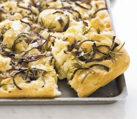 Red onion & rosemary focaccia recipe
