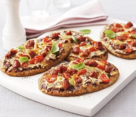 Quick pitta pizzas recipe