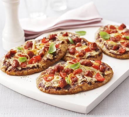 Quick pitta pizzas recipe 