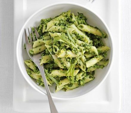 Creamy pea & watercress pasta recipe
