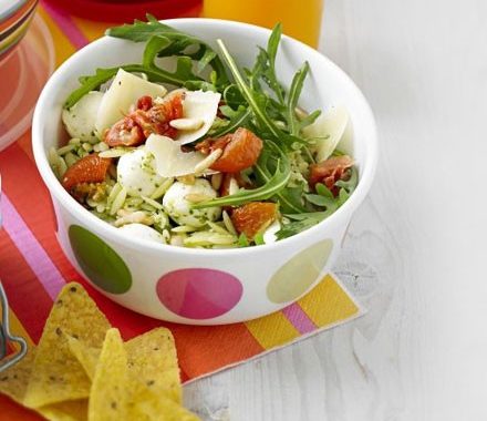 Orzo & mozzarella salad recipe