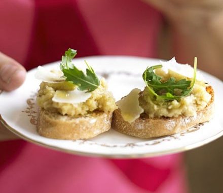 Truffled parsnip & parmesan bruschetta recipe
