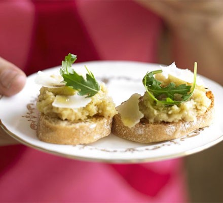 Truffled parsnip & parmesan bruschetta recipe 