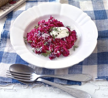 Creamy beetroot risotto recipe 