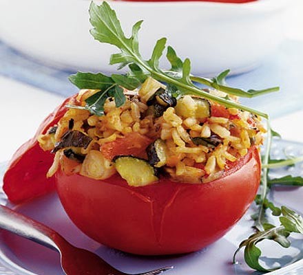 Risotto-stuffed tomatoes recipe 