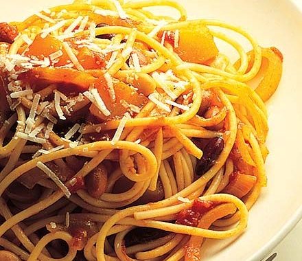 Pumpkin & bean spaghetti recipe