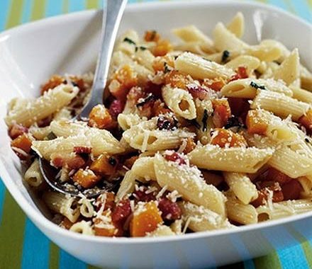 Bacon & pumpkin pasta recipe