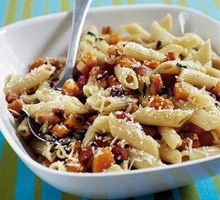 Bacon & pumpkin pasta recipe 