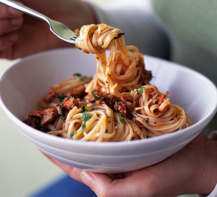 Linguine with tuna sauce recipe 