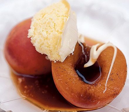 Marsala-soused peaches recipe