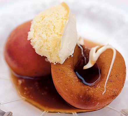 Marsala-soused peaches recipe 