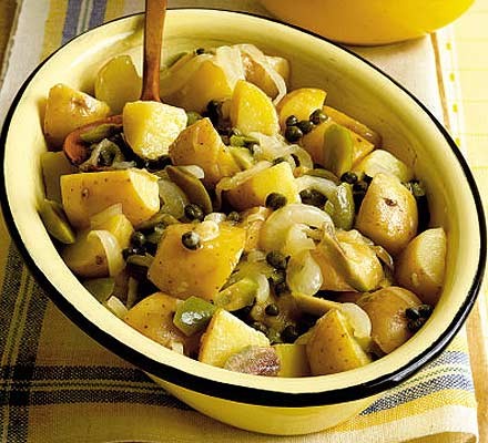 Patate in agrodolce (Sweet & sour warm potato salad) recipe 