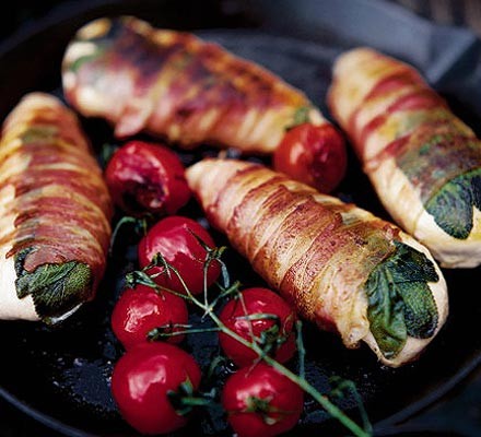 Pancetta chicken wraps recipe 