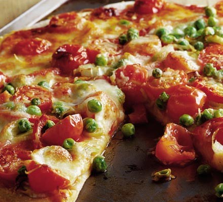 Roasted spring vegetable pizza recipe 