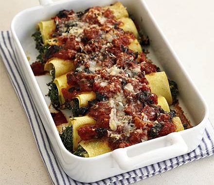 Spinach & feta cannelloni recipe