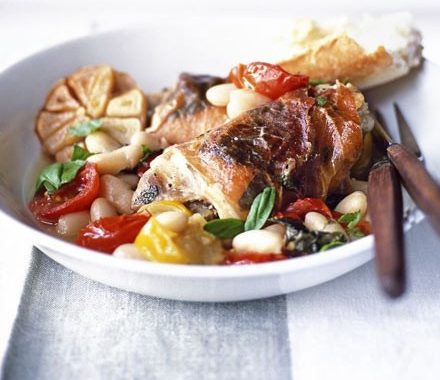 Italian chicken with ham, basil & beans recipe