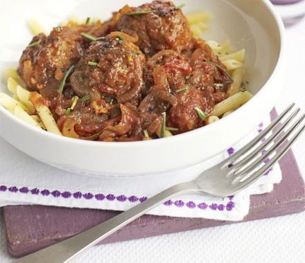 Lamb meatballs with rosemary tomato sauce recipe