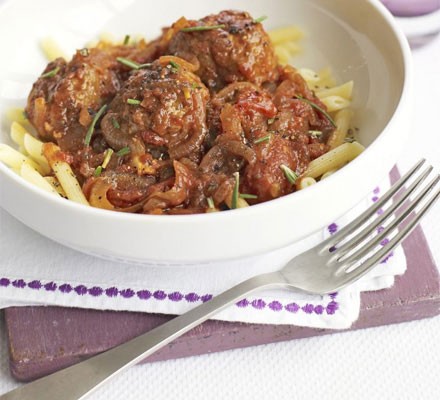 Lamb meatballs with rosemary tomato sauce recipe 