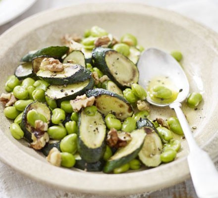 Broad bean & courgette salad recipe 