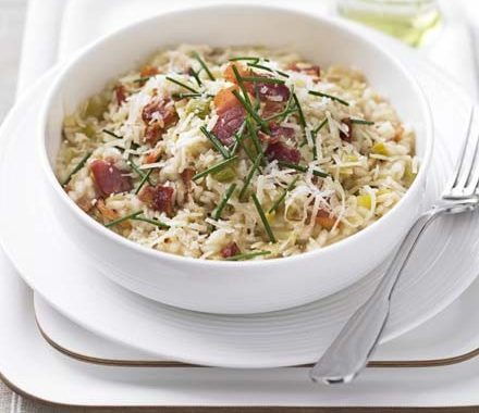 Leek & bacon risotto recipe