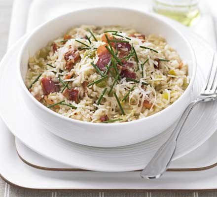 Leek & bacon risotto recipe 