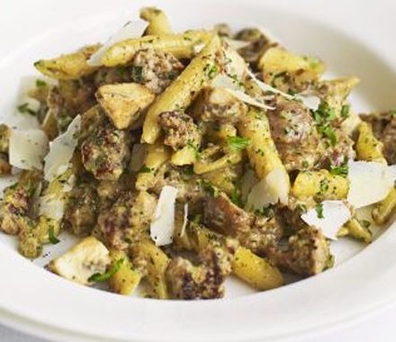 Mushroom & sausage pasta recipe