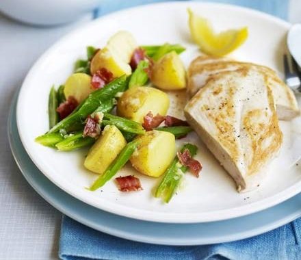 Chicken with crispy Parma ham recipe