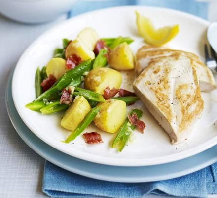 Chicken with crispy Parma ham recipe 