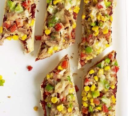 Tuna melt pizza baguettes recipe