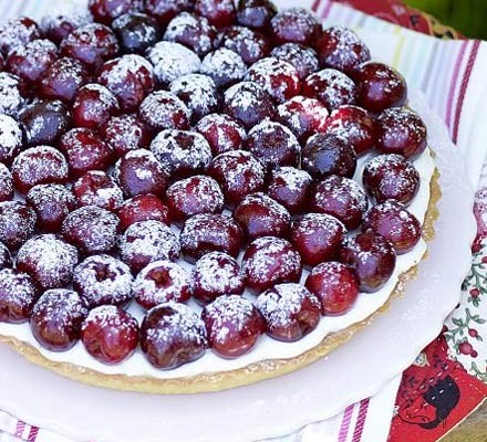 Cherry, almond & lemon mascarpone tart recipe 