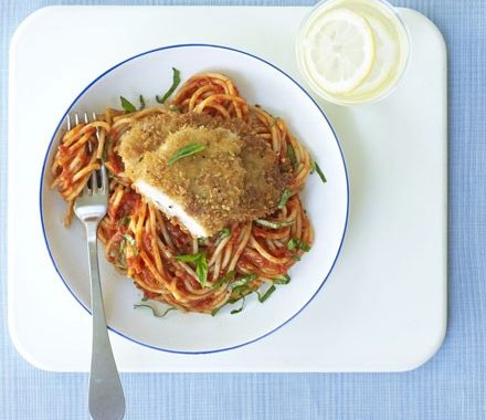Pork Milanese with spaghetti recipe