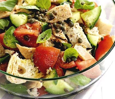 Tuna & caper panzanella recipe