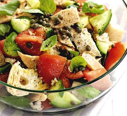 Tuna & caper panzanella recipe 