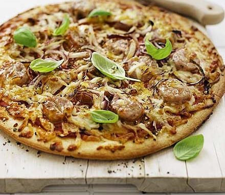 Sausage & tomato pizza recipe