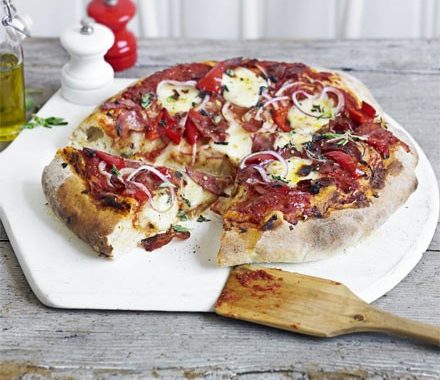 Salami & cherry pepper pizza recipe