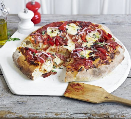 Salami & cherry pepper pizza recipe 