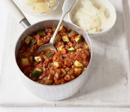 Tagliatelle with vegetable ragu recipe
