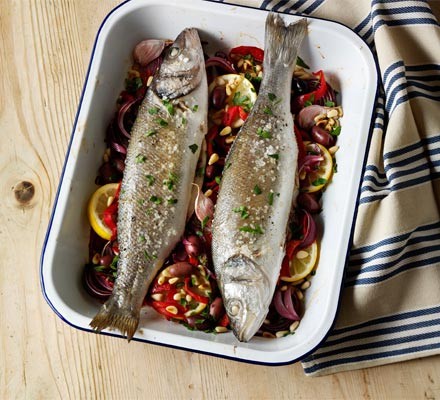 Italian baked sea bass recipe 